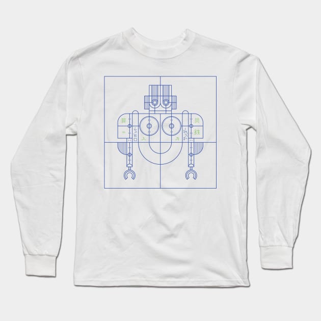 Robot No.2 Long Sleeve T-Shirt by oksalyesilok